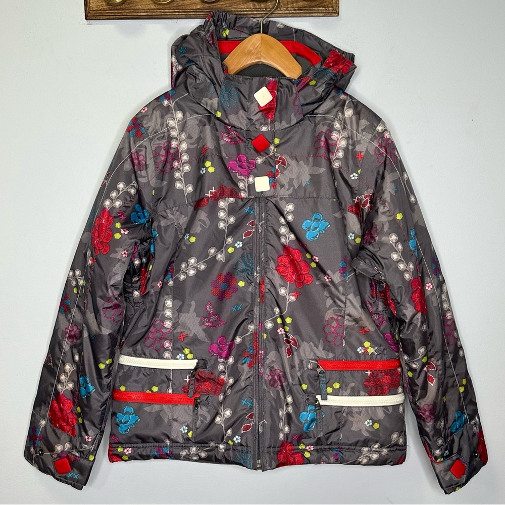 Boulder Gear Girls Embroidered Stitch Print Hooded Winter Snow Jacket L , 11/12